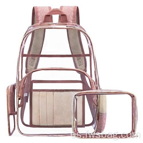 A través de la mochila transparente e eco-bookbag schoolbags